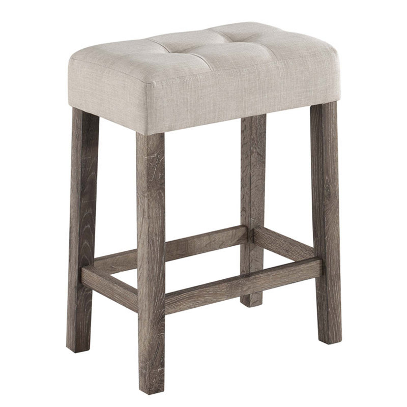 Ensemble de table bistro 3 pièces à hauteur de comptoir avec tabourets capitonnés, charme rustique et confort ergonomique pour les petits espaces