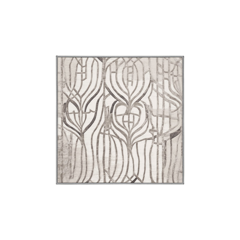 Machine Washable Gray Area Rug, Square 8'