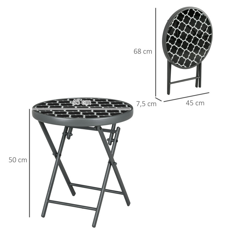 Ameet Glass Folding Table
