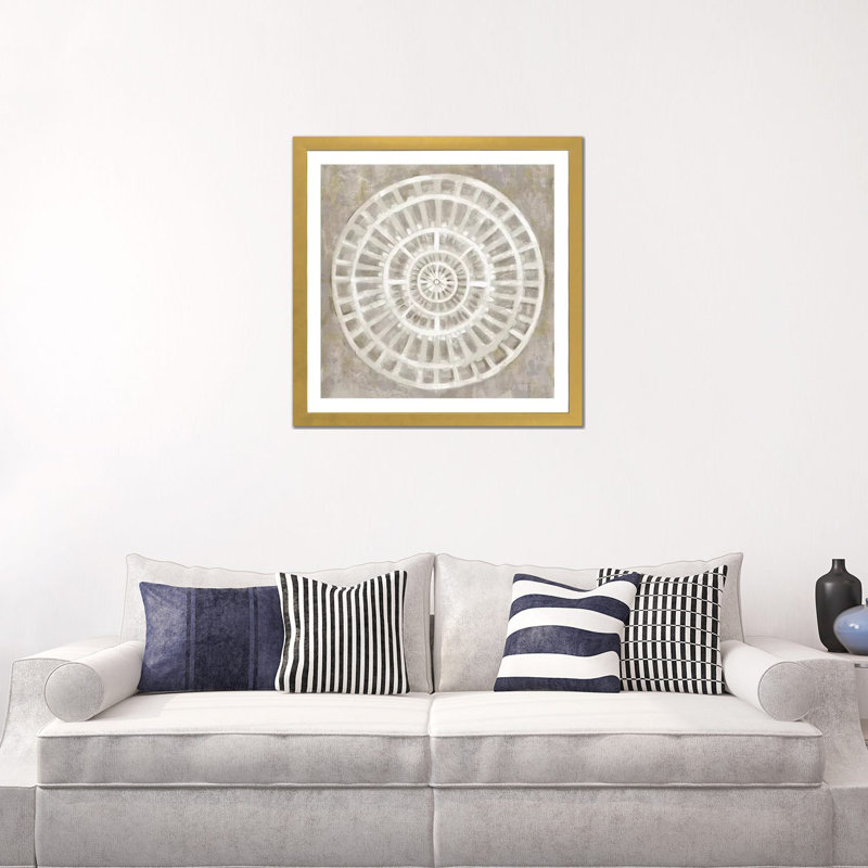 " Blooming Tree Neutral " by Silvia Vassileva, Natural Wood Framed Paper, 24'' H x 24'' W x 1'' D, White