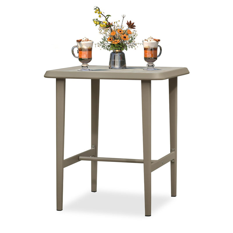  Table de bar pour l'extérieur, Champagne, 37.4" H x 33.46" W x 33.46" D