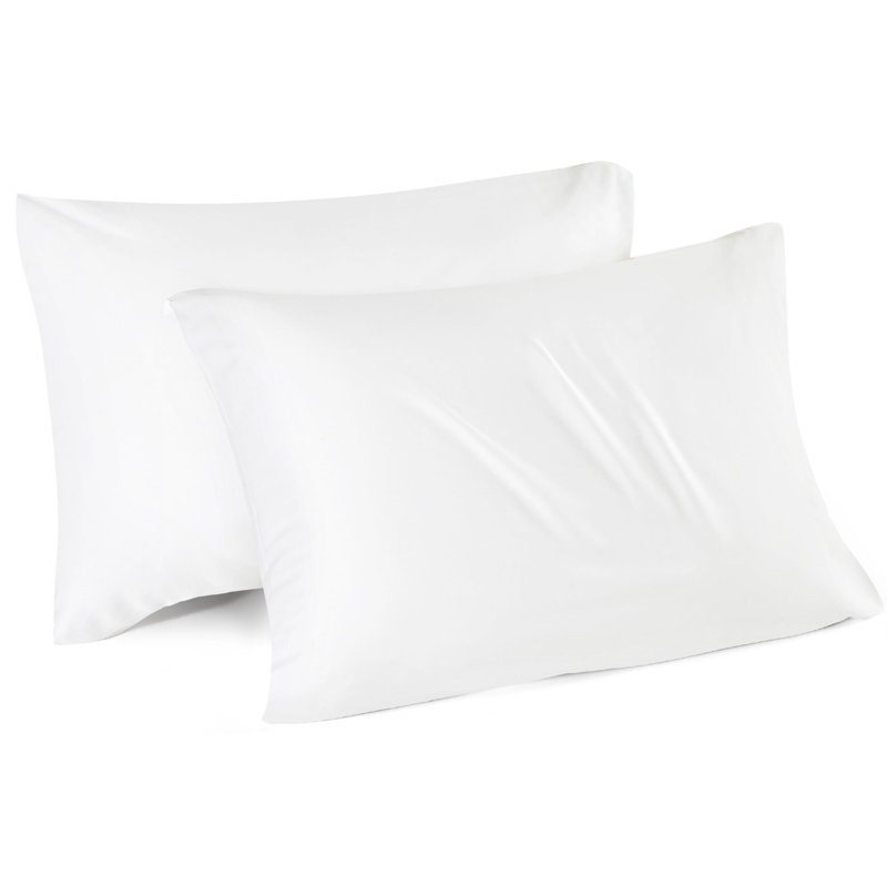 Bedsure Cooling Pillow Cases Queen Size Set Of 2, Rayon Derived From Bamboo Cooling Pillowcases For Hot Sleepers, Soft & Breathable Cool Pillow Covers With Zipper, Gifts, 20X30 Inches
