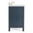 Ariel Cambridge 36 In. Right Offset Vanity With 2 In. Carrara Marble Countertop-105903768-105903771
