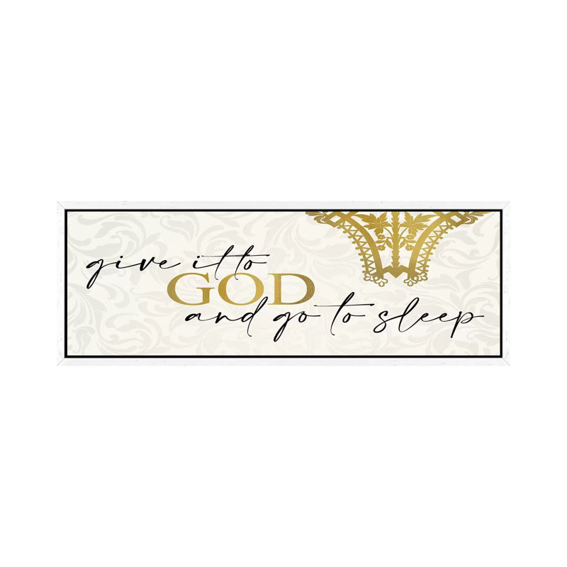 Give It To God by Kimberly Allen - Panoramic Print on Canvas, White Framed, 50.8cm H x 152.4cm W x 3.81cm D