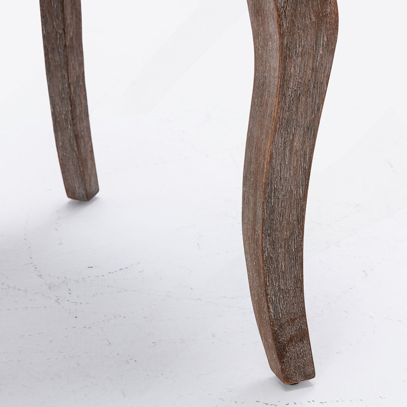 Chaise d'appoint, chaises en tissu épaissi avec pieds en bois massif aux tons neutres, Gris