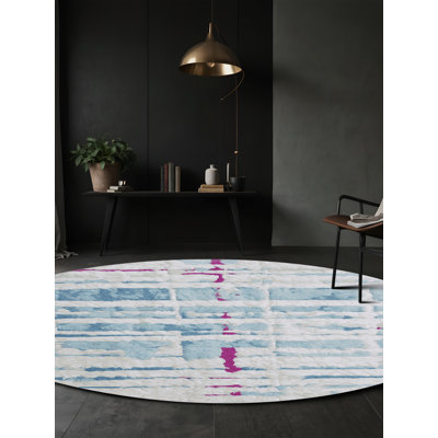 Tapis bleu lavable à la machine