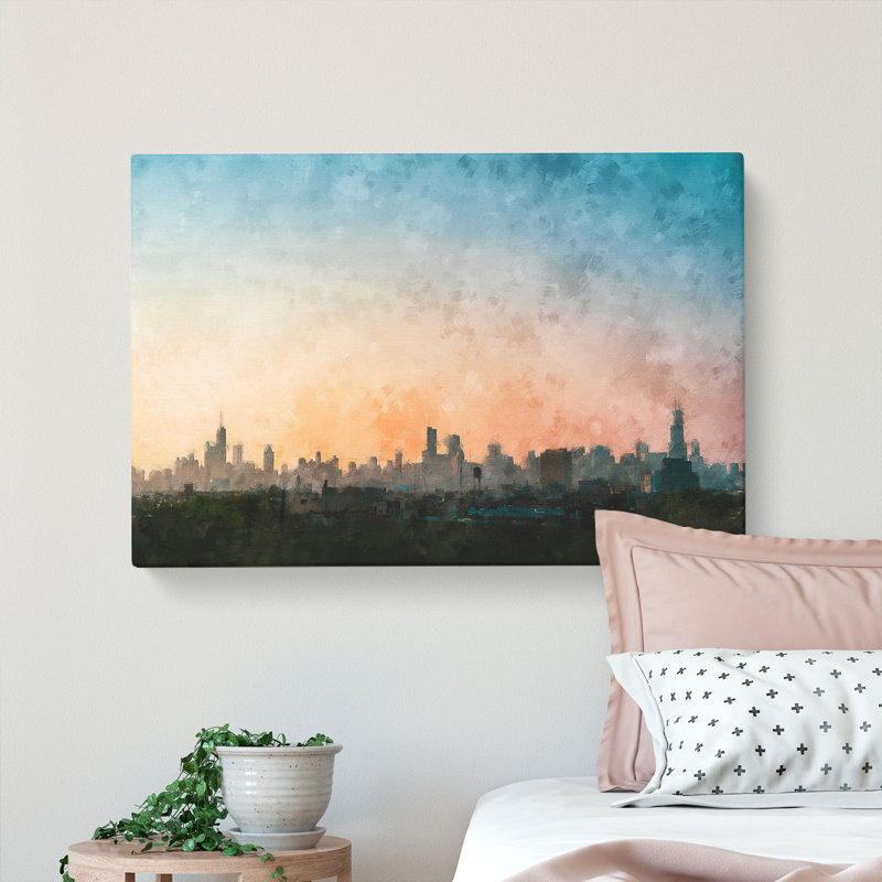 The Chicago Illinois Skyline - Wrapped Canvas, 50cm H x 76cm W x 3cm D