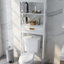 Sur-rangement - Tablette de salle de bain avec tiroir et 2 tablettes ouvertes pour articles de toilette