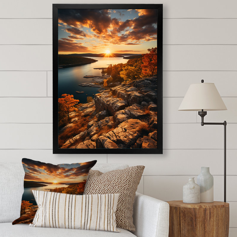Paysage du Maryland sur toile, Cadre photo noir, H 20 po x l 12 po x P 1 po