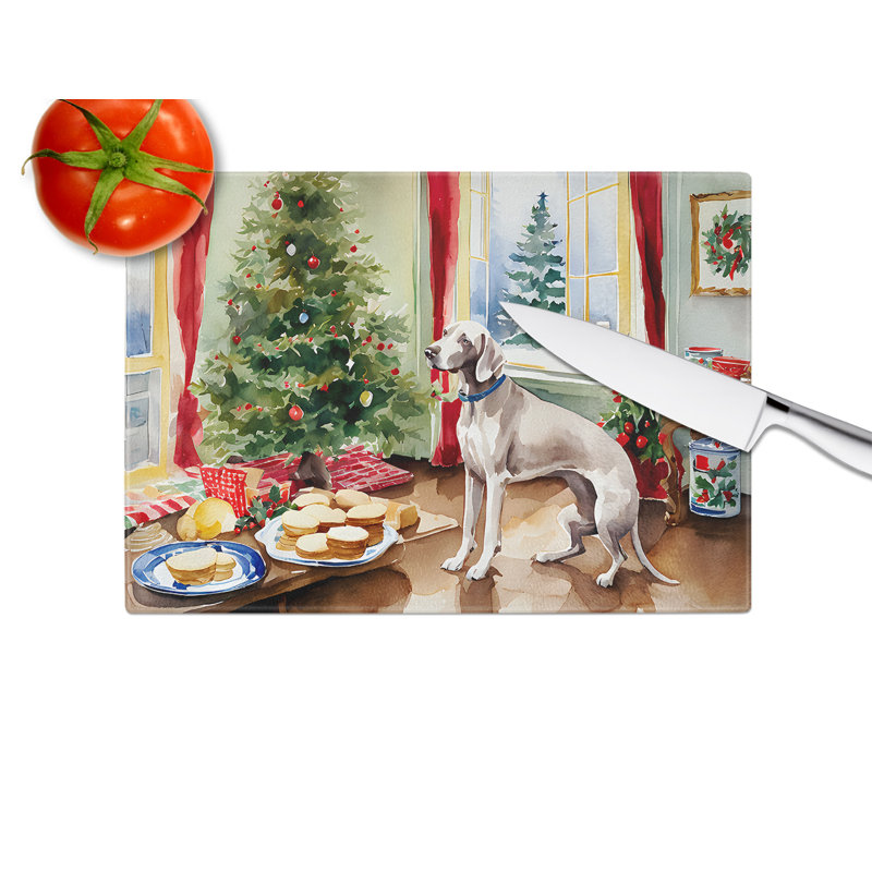 Planche à découper en verre Weimaraner