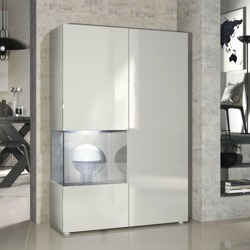 Mcandrews Display Cabinet, White , With LED