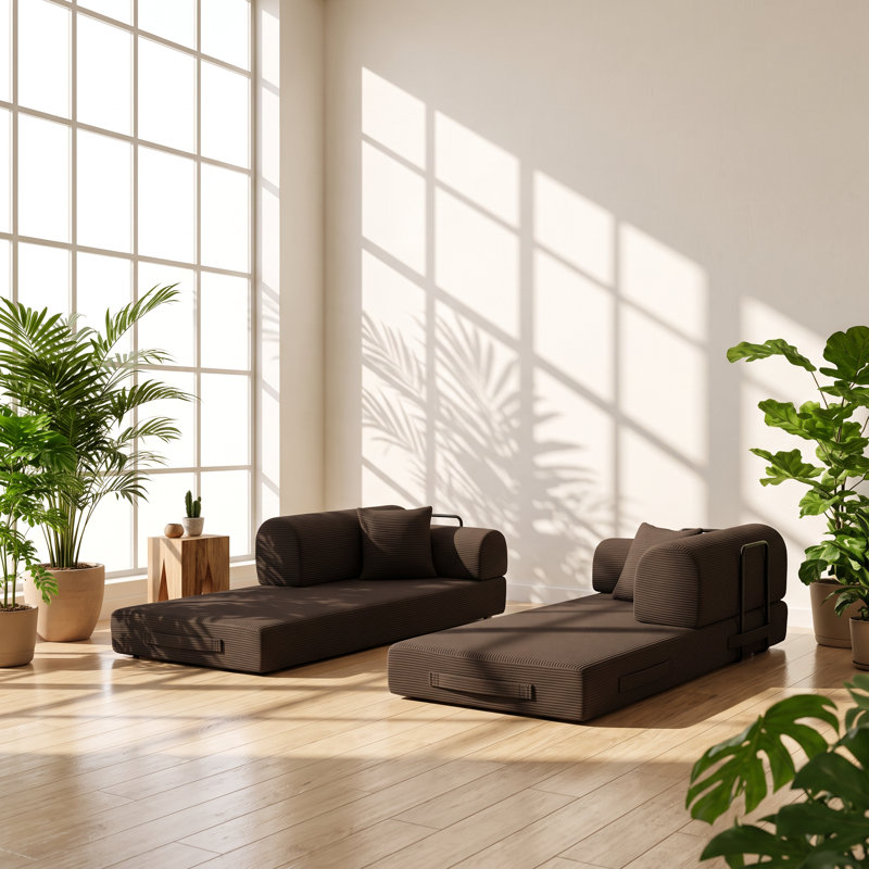 Twin 78.74'' Upholstered Convertible Sofa