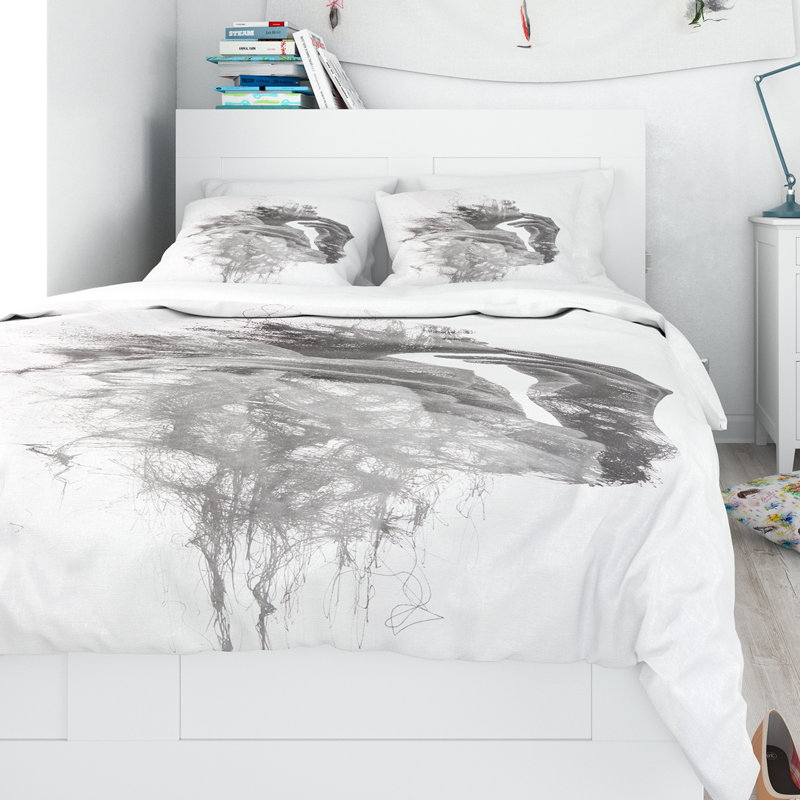 Ensemble de housse de couette Designart, Housse simple + 1 taie décorative