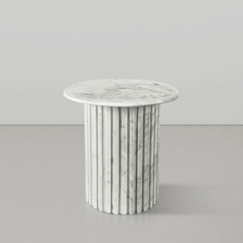 Jamary End Table, White
