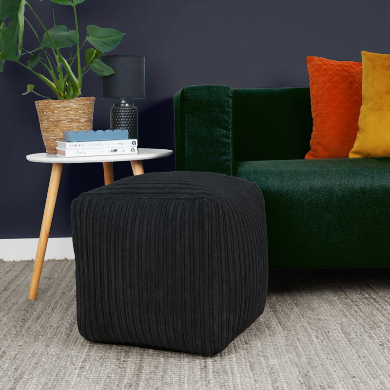 Polyester Refillable Classic Bean Bag, Black