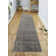 Custom Size Trellis Bordered Design Grey Washable Slip Resistant Medium Pile Hallway Rug
