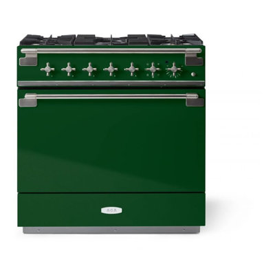 AGA Elise 36"W. 4.5 Cu.Ft. Freestanding Duel Fuel Convection Range with Brushed Nickel Trim