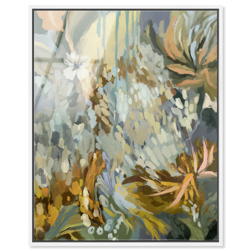 Seabed Moss High-Gloss Frameless Acrylic Glass Wall Art Abstract Print by Oliver Gal, Ready to Hang, 16 x 20, 37"H x 31"W
