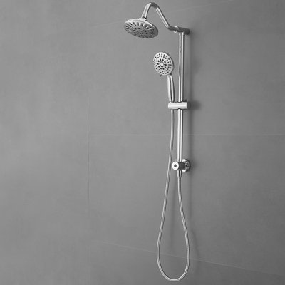 5-Spray Wall Mount 6 In. Shower Head And Handheld Shower Head 1.8 GPM