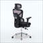 Fauteuil de bureau ergonomique avec support lombaire à massage, appui-tête 4D et accoudoirs 5D, dossier réglable haut et profondeur d'assise