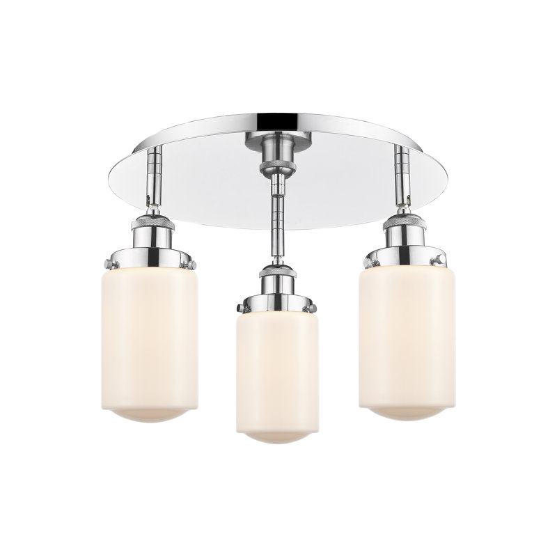 Plafonnier Erkson, Blanc mat, Chrome poli