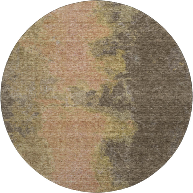 Premium Machine Washable Bucz AMF1742 Modern Rug, Round 8'