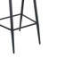 Tabourets de bar d'extérieur à structure en métal à hauteur d'assise 30,25 po avec dossier en forme de feston en rotin PE, ensemble de 2, noir mat-1794214107-1794214105