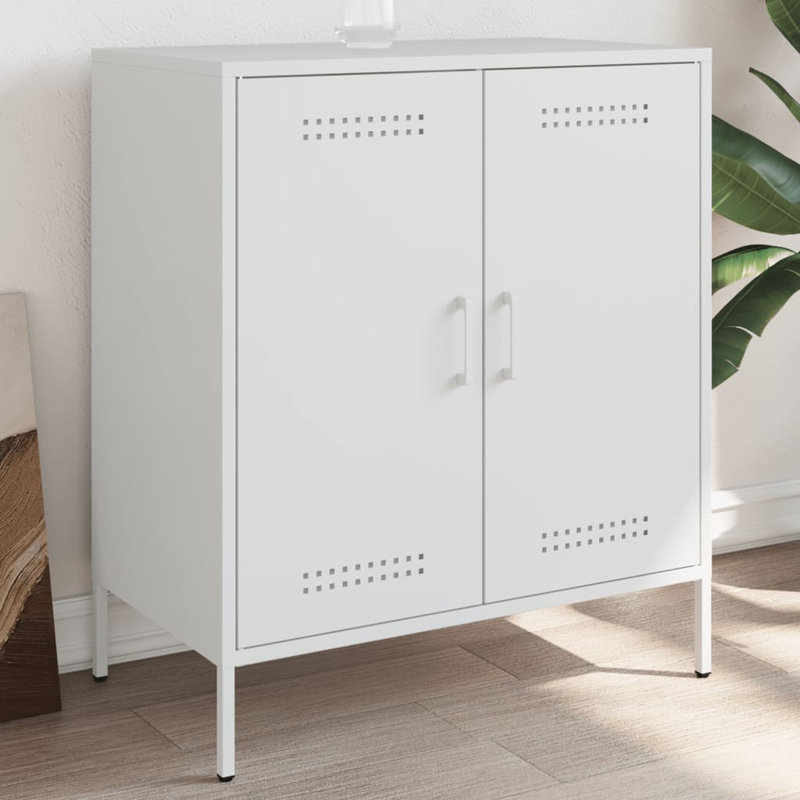 Allyesa Steel Accent Cabinet, White