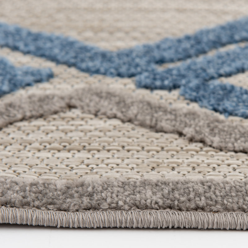 Jaxun Geometric Indoor / Outdoor Rug, Rectangle 7'10" x 9'10"