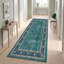 Tapis Bronze2 moderne à l'aspect vieilli, aquarelle abstraite, bleu sarcelle et blanc, lavable à la machine, antidérapant, à poils courts, pour l'intérieur et l'extérieur, adapté aux animaux domestiques, idéal pour le salon, la chambre, la salle à manger, l'entrée, le couloir ou le bureau.-1258251860