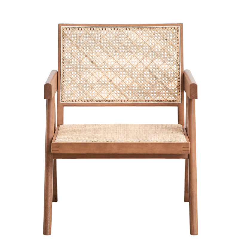 Chaise d'appoint naturelle avec base en bois stable pour les espaces de vie