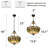 3 Light Dimmable Butterfly-shaped Chandelier With Adjustable Long Chain