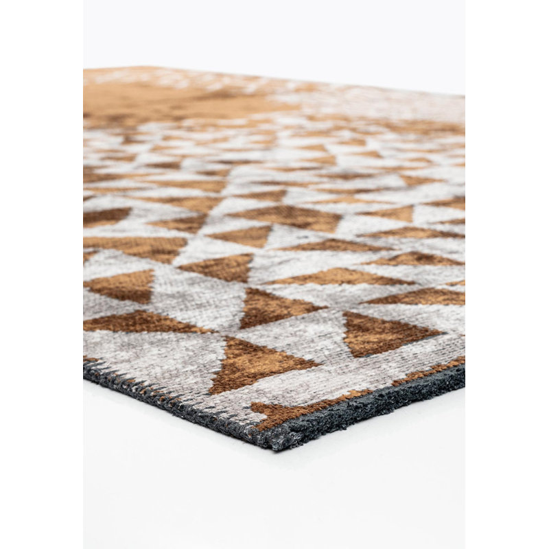 Fondu moderne à chevrons organiques abstraits, Rectangle 7 pi 10 po x 9 pi 10 po