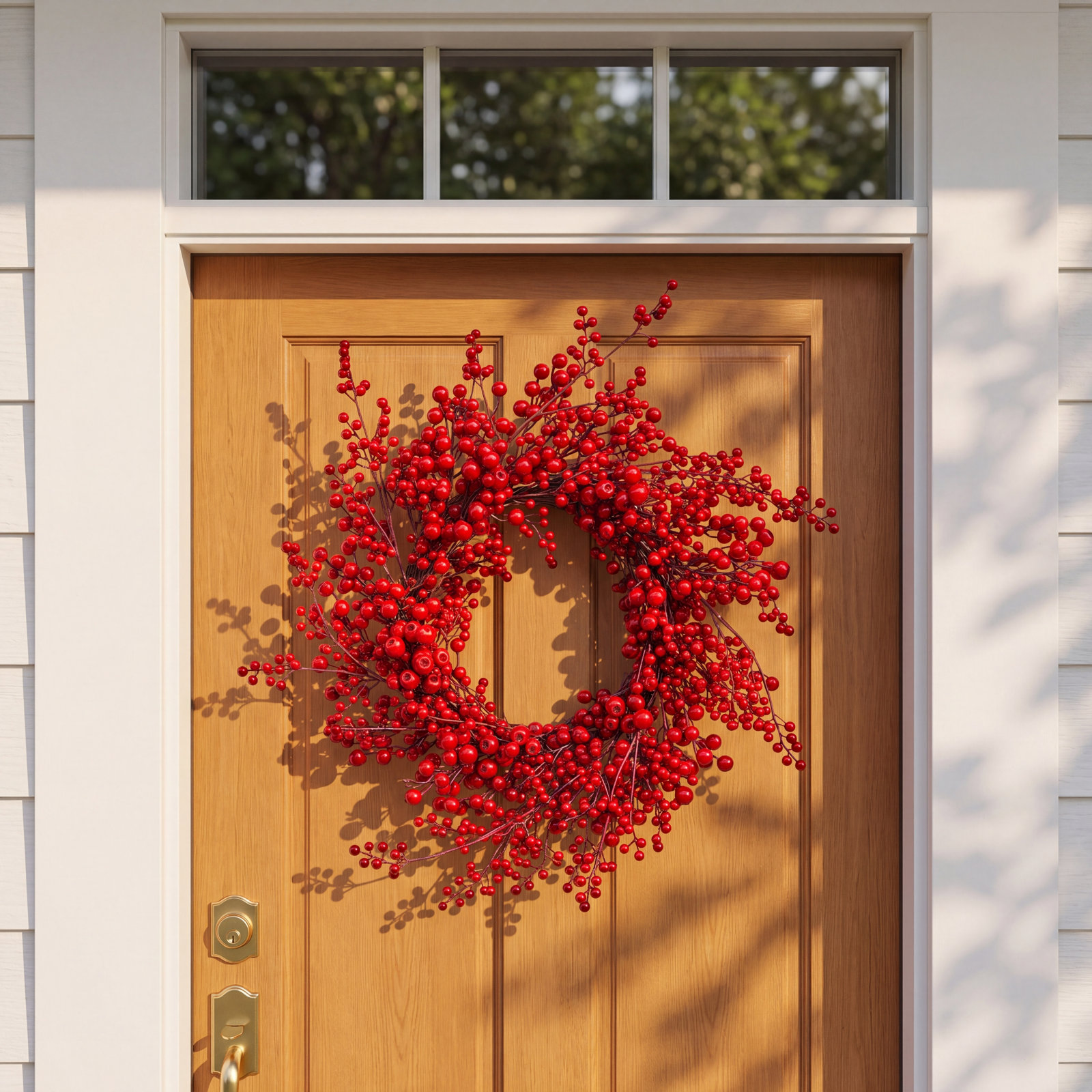 24" Waterproof  Wild Berry Wreath, 24"