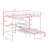 Full Over Twin Metal L-Shaped Bunk Bed With Built-In Desk, Shelves, And Ladder-995687950