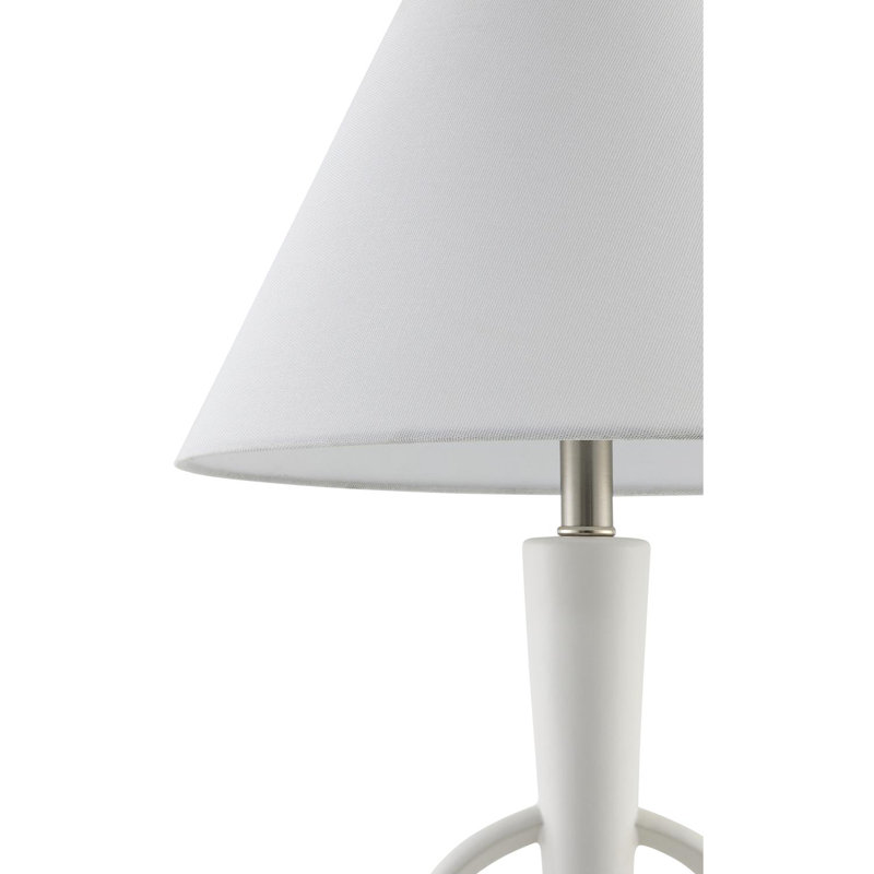 Valdez Table Lamp, White, White