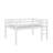 Full Rubber Wood Loft Bed With Ladder-1777256523