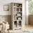 Kistner 72" Tall Bookcase With Tempered Glass Doors, 6 Shelf Large Storage Cabinet-128836392