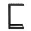 Table d'appoint moderne en aluminium noir mat pour table de jardin