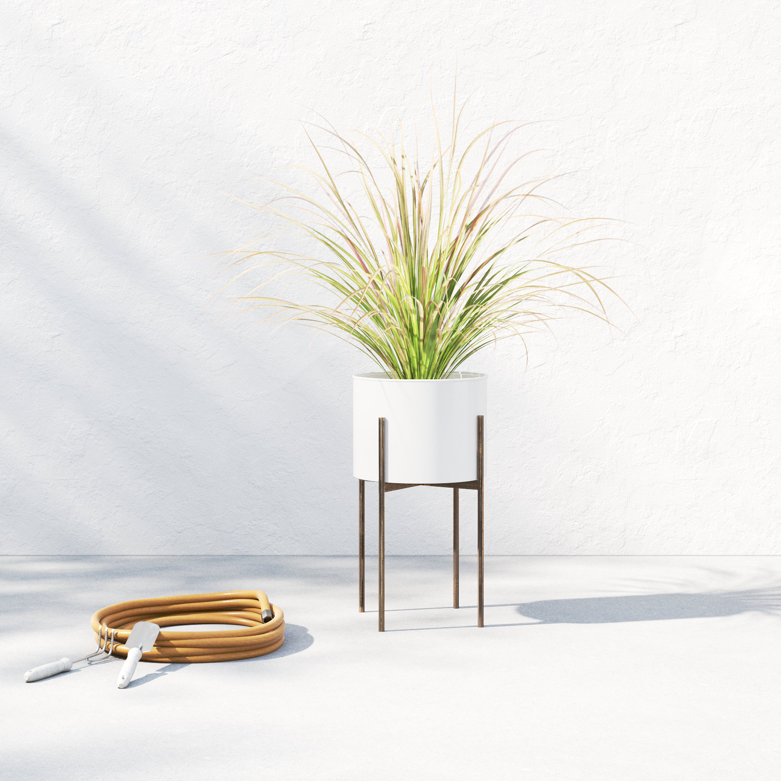 Brinley Pot Planter, 26" H x 15" W x 15" D, Dark Brass-Finished