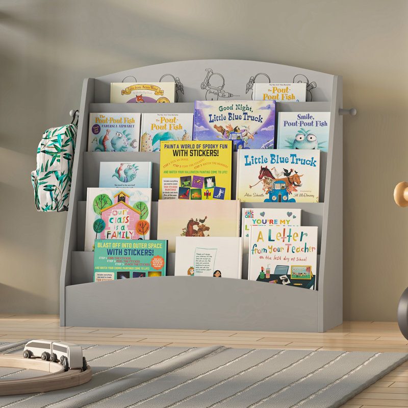 75cm H x 80cm W Bookcase, Grey