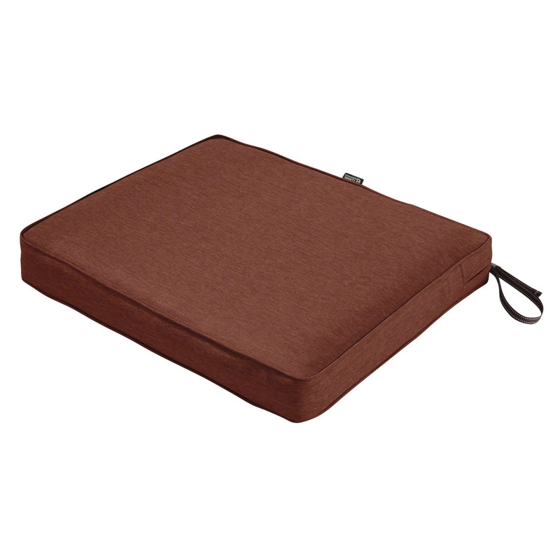 Pina Outdoor Dining Chair Seat Cushion, Heather Henna Red, 3" H x 23" W x 21" D