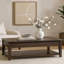 Table de cocktail avec plateau relevable et roulettes
