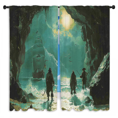 Paire de rideaux obscurcissant en polyester Mikalia
