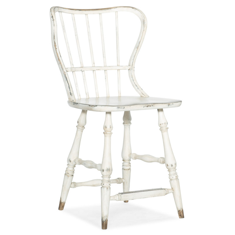 Chamberlain 24" Counter Stool, White, Counter Stool (29.75" Seat Height)