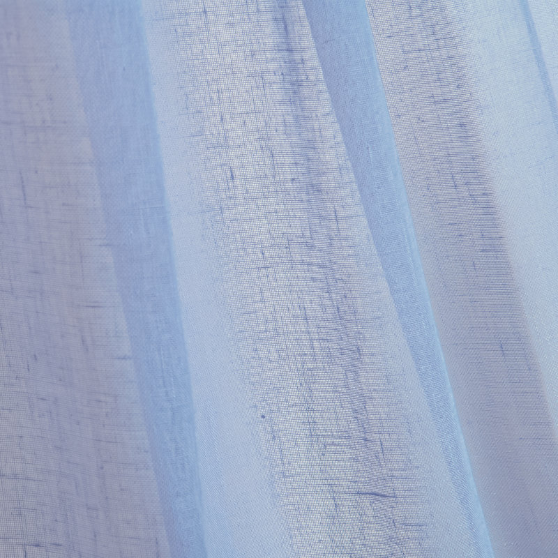 Paire de rideaux semi-transparents avec passe-tringle Rayna, Ciel, L 52 po x L 96 po