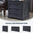 Farmhouse 22'' Wide  Nightstand With Charging Station, Rustic Wood End Table With 3 Large Drawers & Bar Handles-771809961