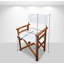Chaise pliante en bois massif Mashawn