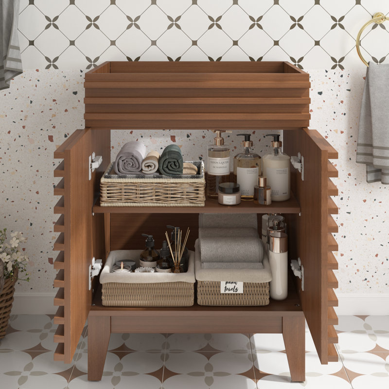 Base de meuble-lavabo simple 24 po Mid-Century
