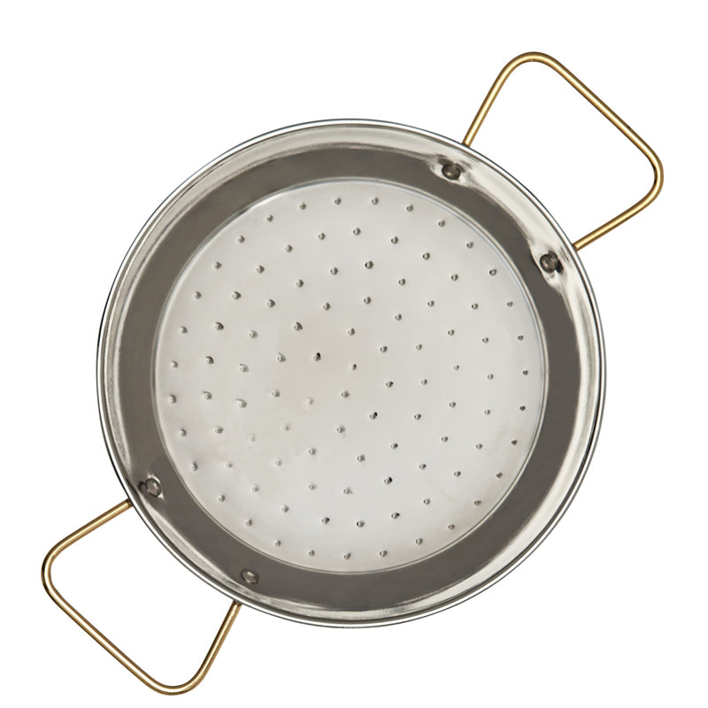 Poêle à paella en acier inoxydable Garcima, 8.5"